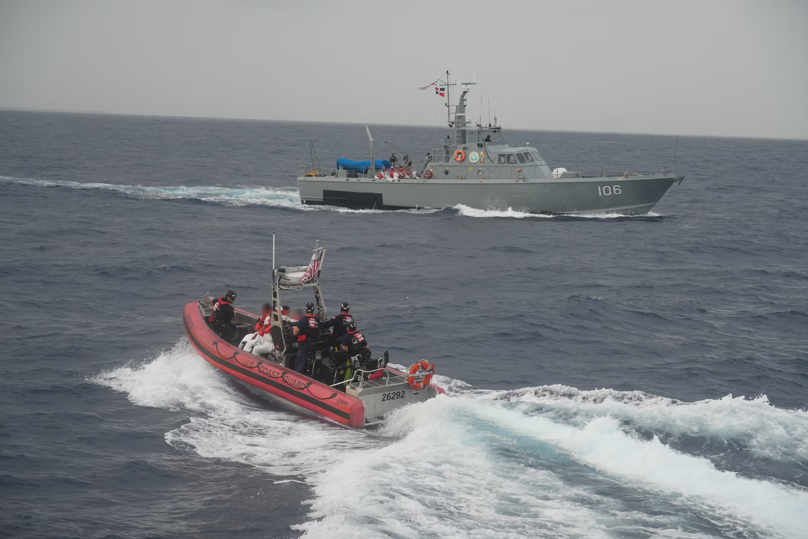 Coast Guard repatriates 32 aliens to Dominican Republic Navy following vessel interdiction off Desecheo, Puerto Rico 