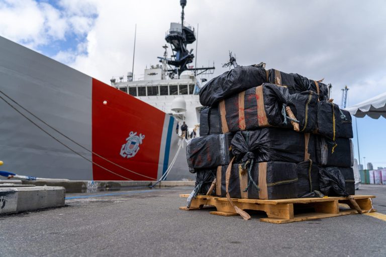 Cutter Offloads 7,500 Pounds of Interdicted Cocaine, Marijuana in San Diego