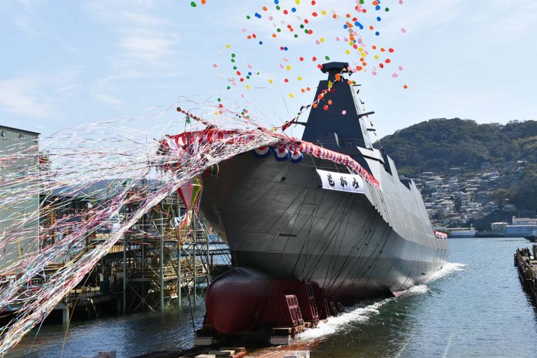 Japan Launches Lead Ship of 22 Mogami-Class Frigates